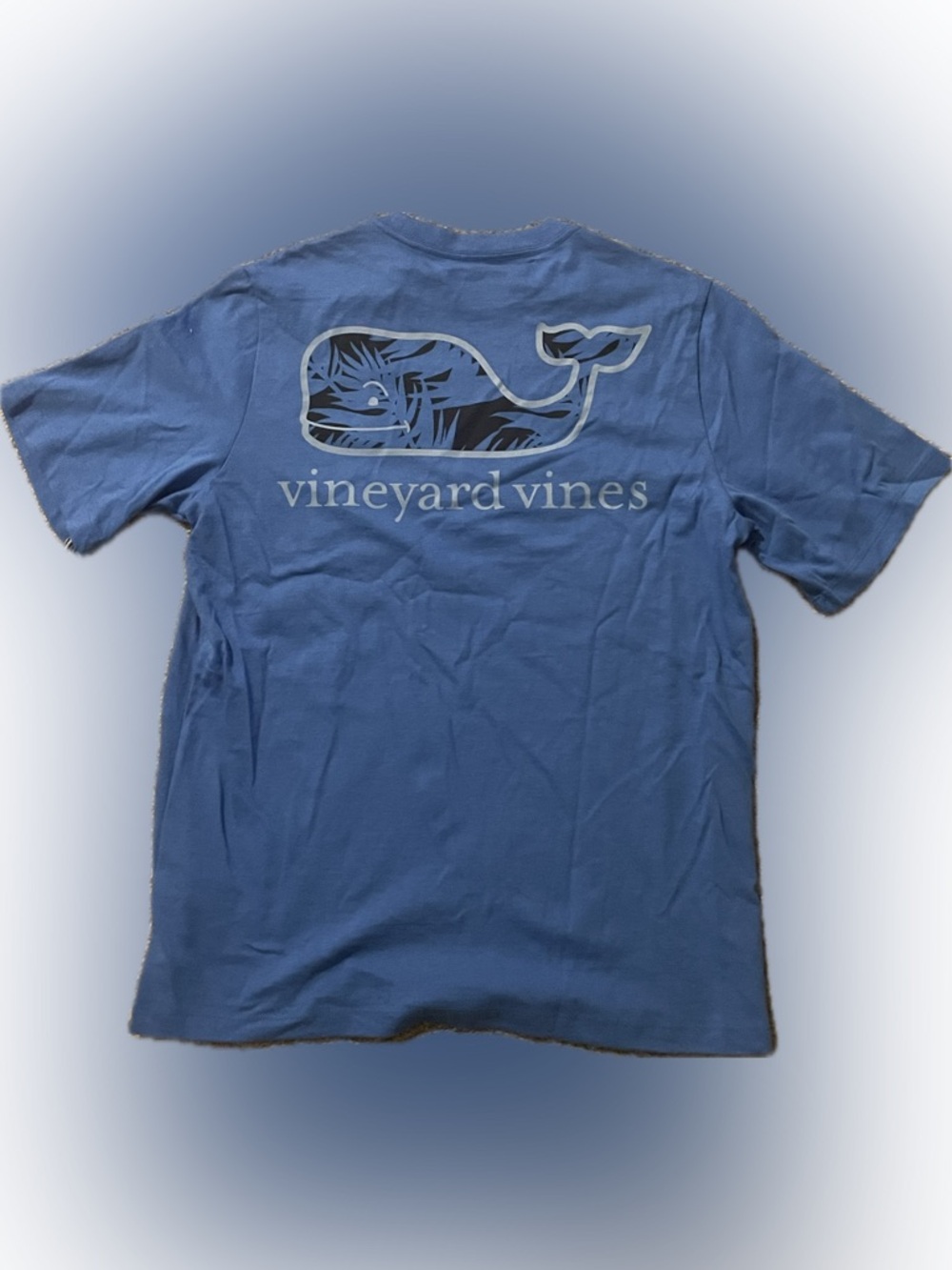 Vineyard Vines Short Sleeve Tee in Blue with Whale Graphic